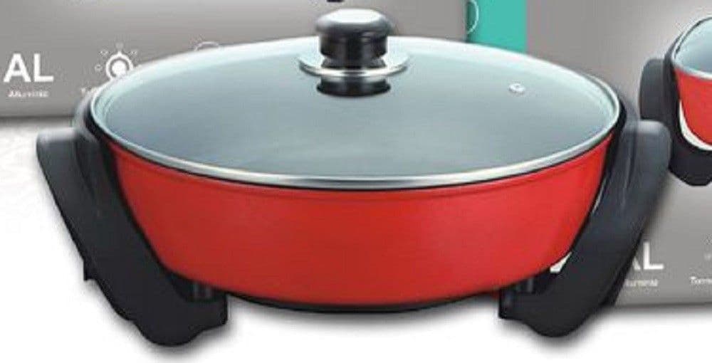 PENTOLA ELETTRICA PADELLA QUADRATA ANTIADERENTE 30CM 1500WATT CASSERUOLA TX-9810 - 4