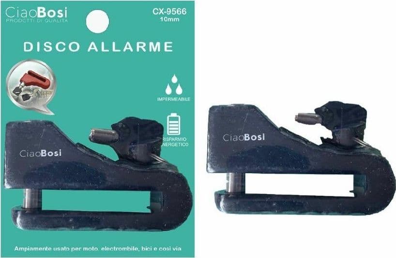 LUCCHETTO BLOCCA DISCO CON ALLARME SONORO SICUREZZA ANTIFURTO MOTO BICI CX-9566 - 3