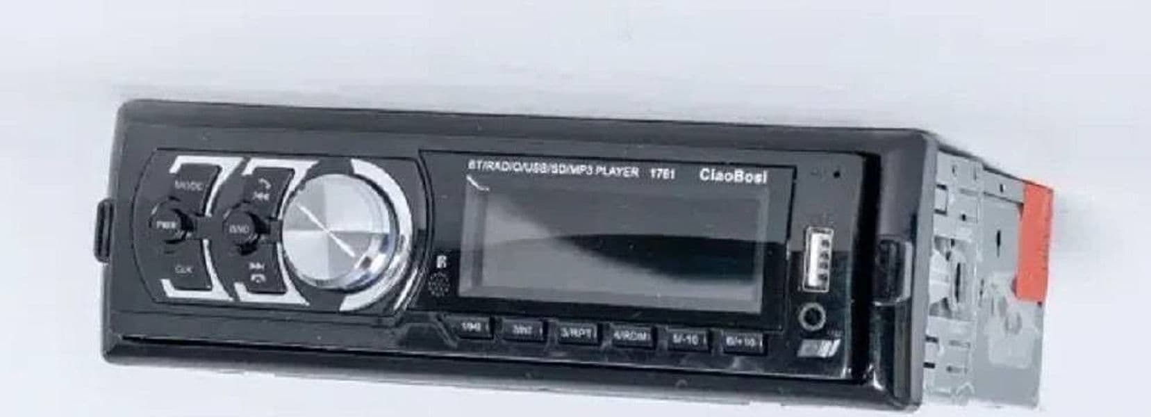 STEREO AUTO AUTORADIO LETTORE MP3 BLUETOOTH AUX USB OROLOGIO TELECOMANDO CX-9736 - 9