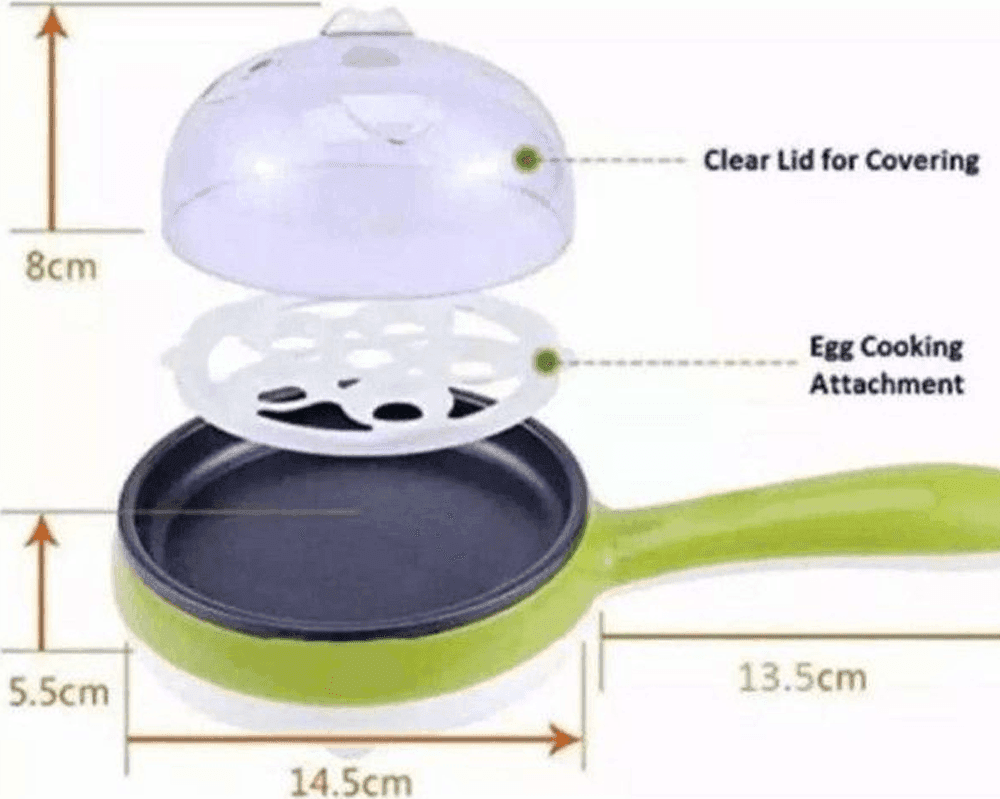 MAGIC POT EGG PENTOLA MAGICA CUOCI UOVA SODE VAPORE DOPPIO STRATO MINI FORNELLO - 4