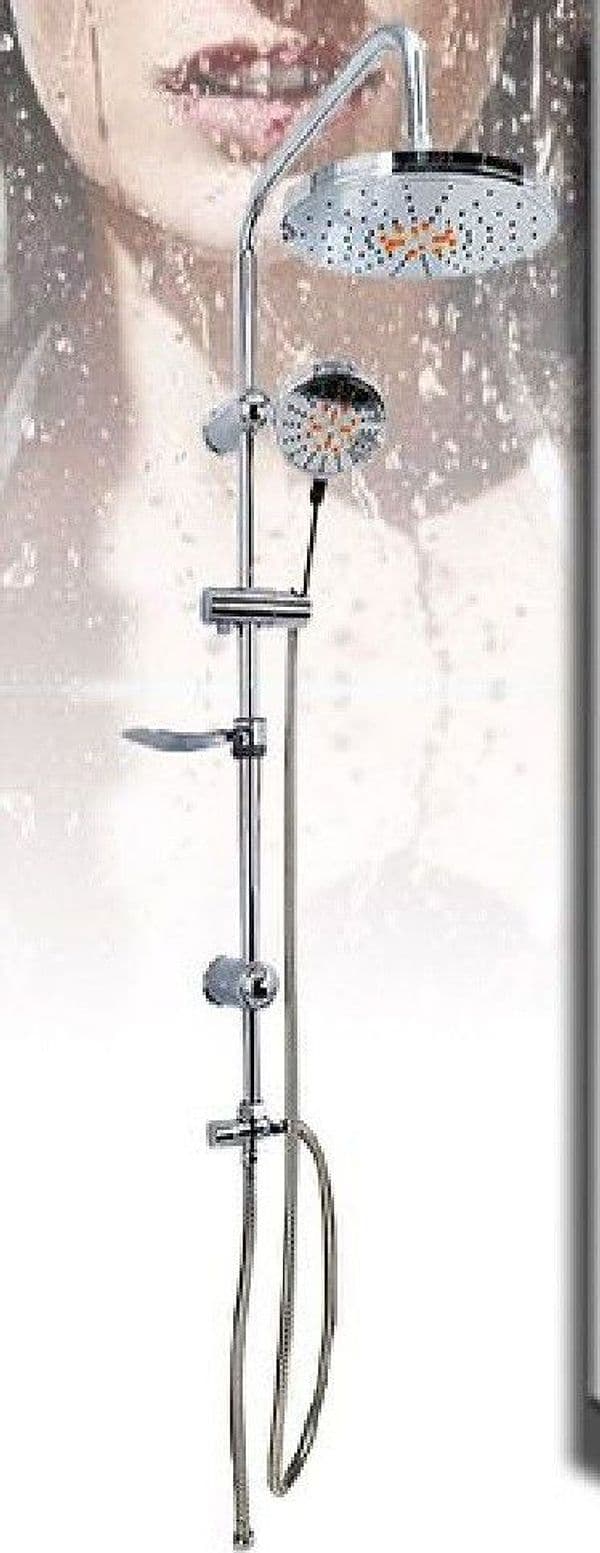SET DOCCETTA BAGNO COLONNA DOCCIA SALISCENDI CROMATO RUBINETTO SOFFIONE TX-8200 - 3