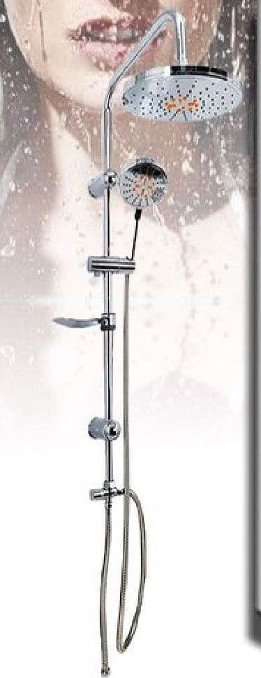 SET DOCCETTA BAGNO COLONNA DOCCIA SALISCENDI CROMATO RUBINETTO SOFFIONE TX-8200 - 3
