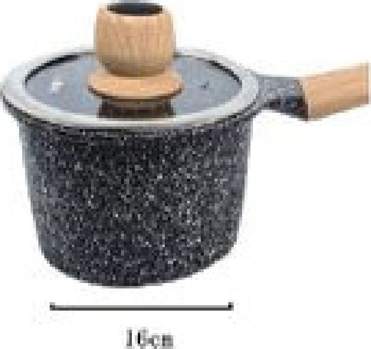 PENTOLINO PADELLA LATTE PENTOLA BOLLILATTE CON MANICO COPERCHIO 16CM 1,2LT T-9475 - 2