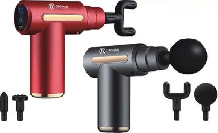 PISTOLA FASCIALE PER MASSAGGIO A VIBRAZIONE BATTERIA TESTINA MASSAGGIANTE TX-8400 - 4