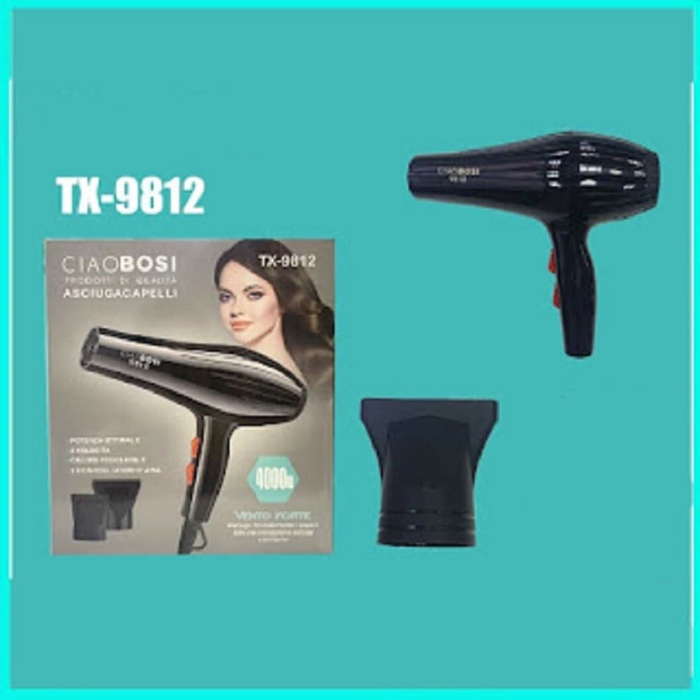 ASCIUGACAPELLI PHON FONO PROFESSIONALE 4000 W POTENTE TESTINA DIFFUSORE TX-9812 - 6