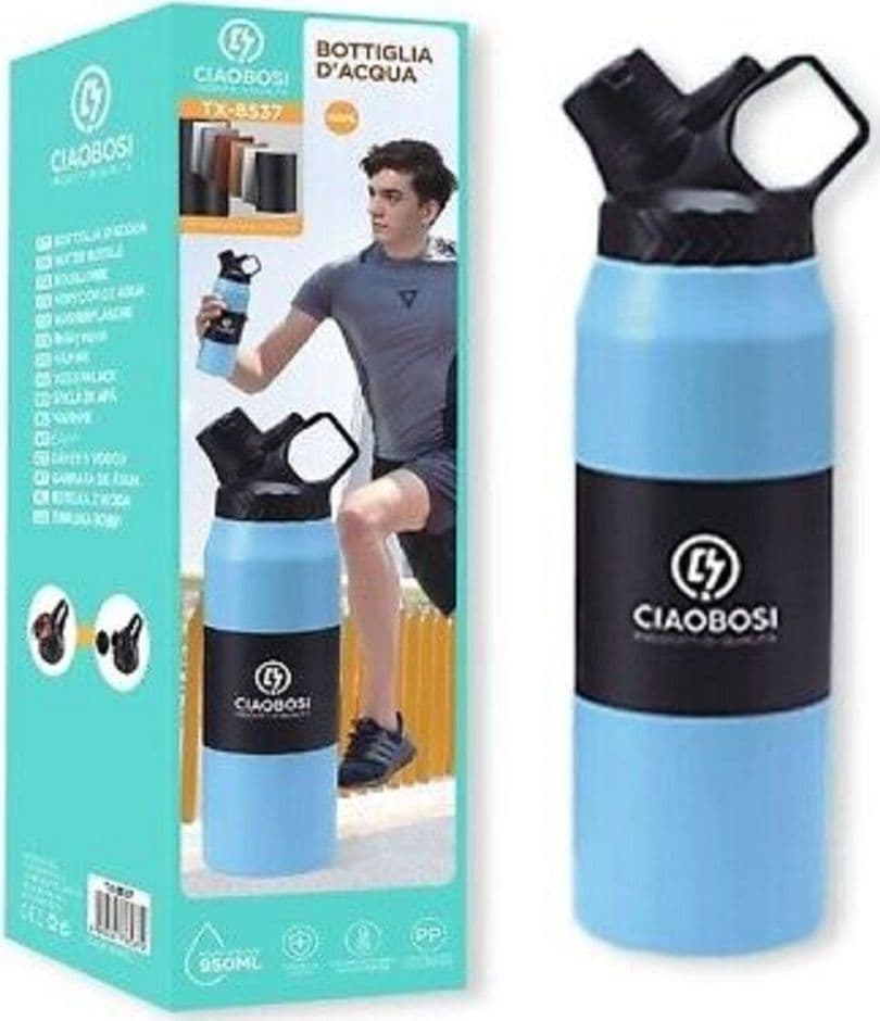 BORRACCIA BOTTIGLIA TERMICA SPORT THERMOS TERMOS CONTENITORE ACQUA 950ML TX-8537 - 5