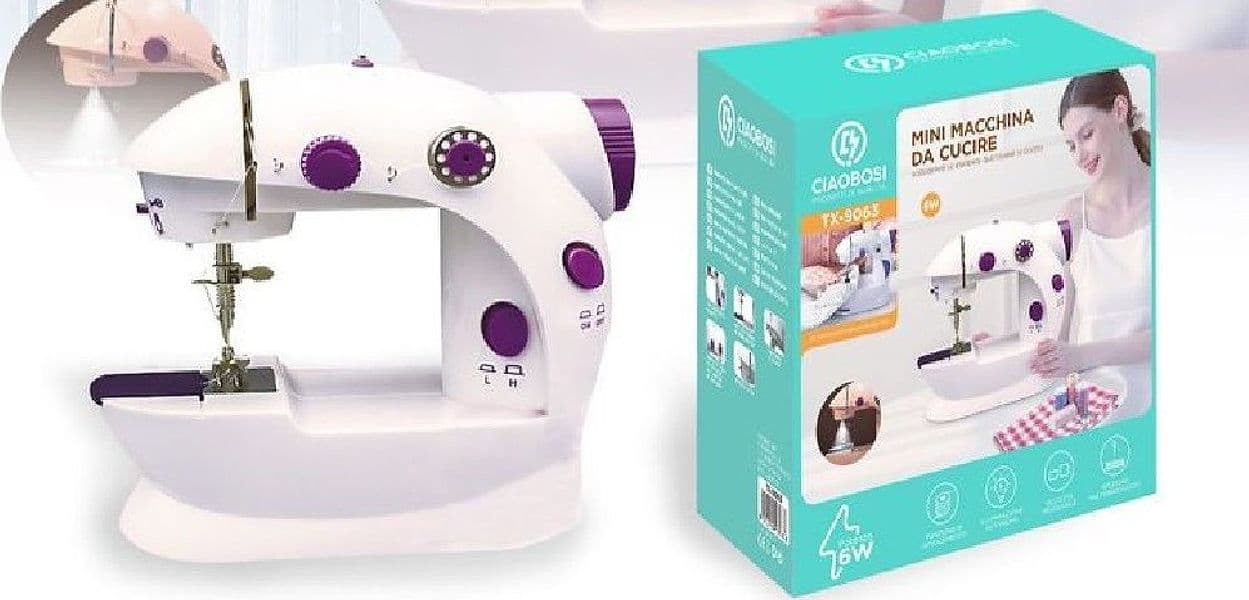 MINI MACCHINA DA CUCIRE PORTATILE CUCITO 6 WATT TX-9063 ELETTRICA CON 2 VELOCITÀ - 4