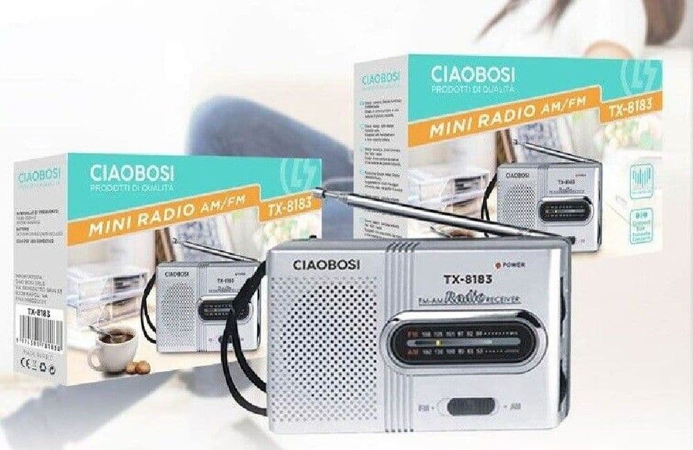 MINI RADIO FM PORTATILE CLASSICA BANDE AM FM RICEVITORE AUDIO CON CORDINO TX-8183 - 3