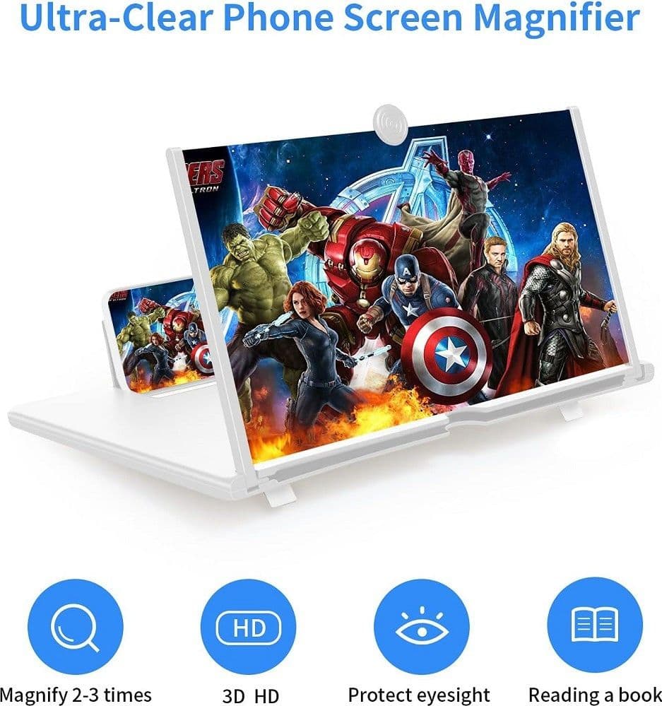 LENTE DI INGRANDIMENTO SCHERMO 12" 3D PER CELLULARE SMARTPHONE GUARDARE VIDEO FILM - 19