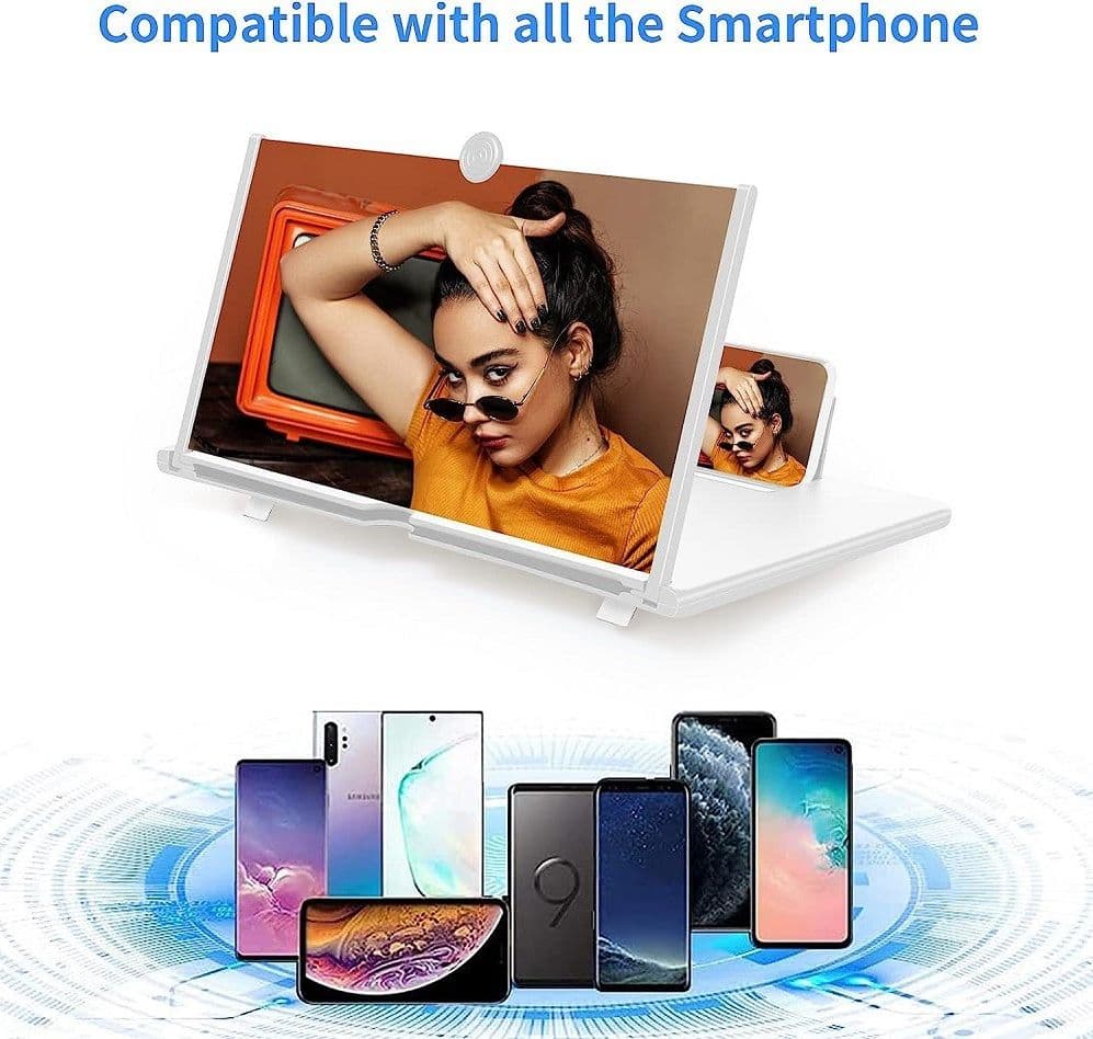 LENTE DI INGRANDIMENTO SCHERMO 12" 3D PER CELLULARE SMARTPHONE GUARDARE VIDEO FILM - 21
