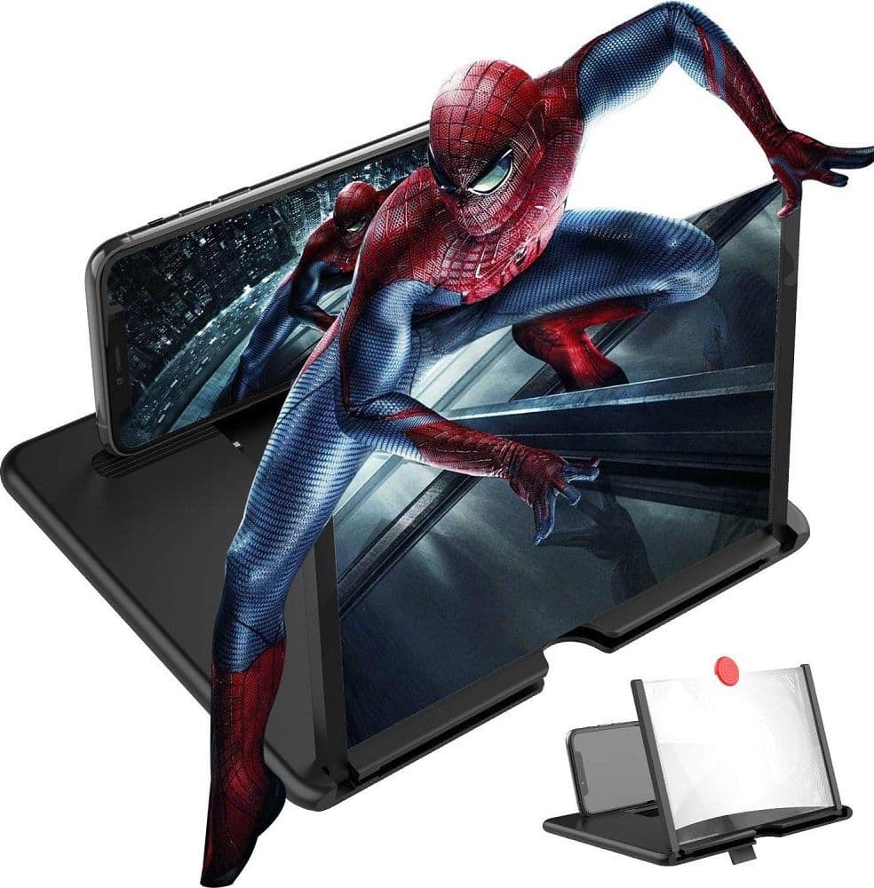 LENTE DI INGRANDIMENTO SCHERMO 12" 3D PER CELLULARE SMARTPHONE GUARDARE VIDEO FILM - 2