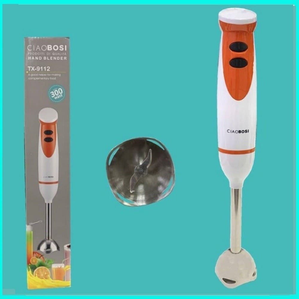 FRULLATORE MIXER A IMMERSIONE 300W LAME ACCIAIO 2 VELOCITÀ CUCINA TRITA TX-9112 - 7