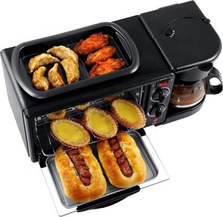 MACCHINA COLAZIONE ELETTRICA 3IN1 TX-8251 FORNO MULTIFUNZIONE PADELLA CAFFETTIERA - 6