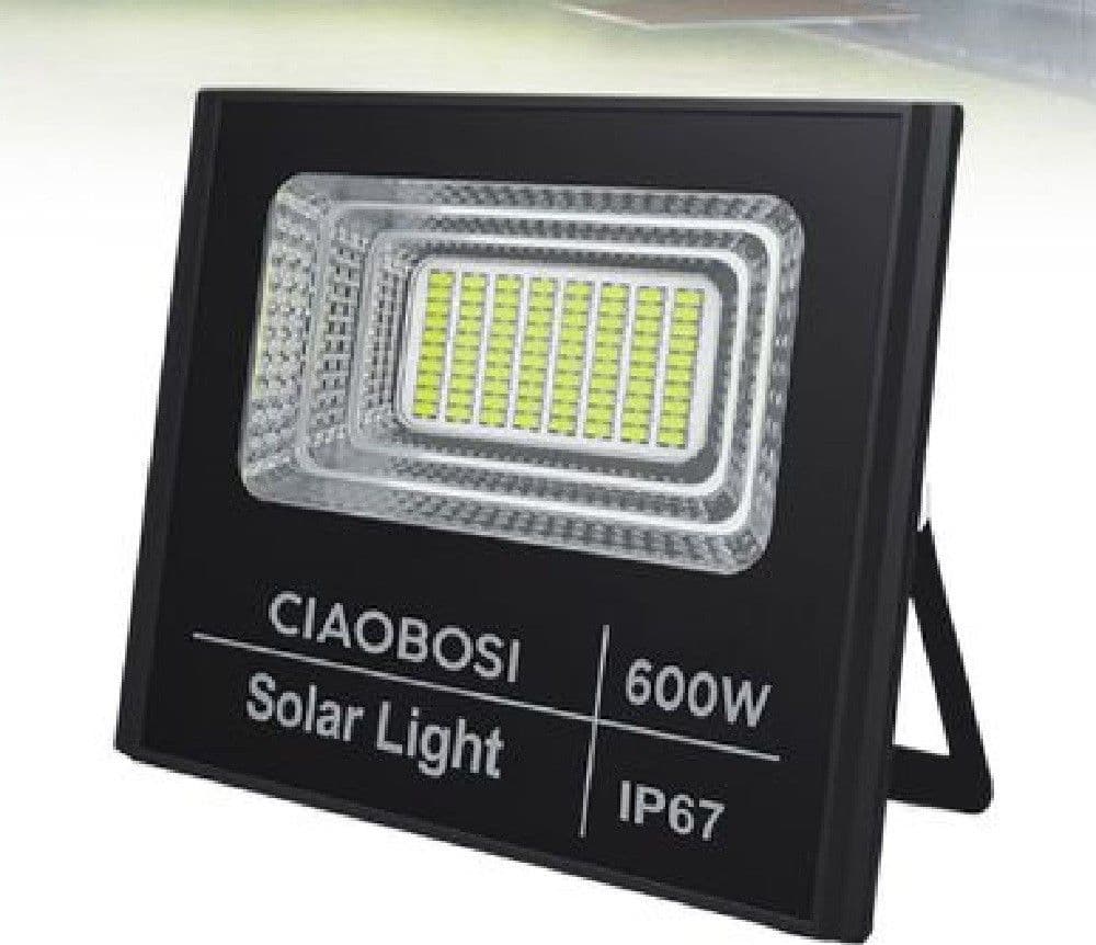 FARO FARETTO LED RICARICA SOLARE CON CREPUSCOLARE 600W CON TELECOMANDO LED-8547 - 3