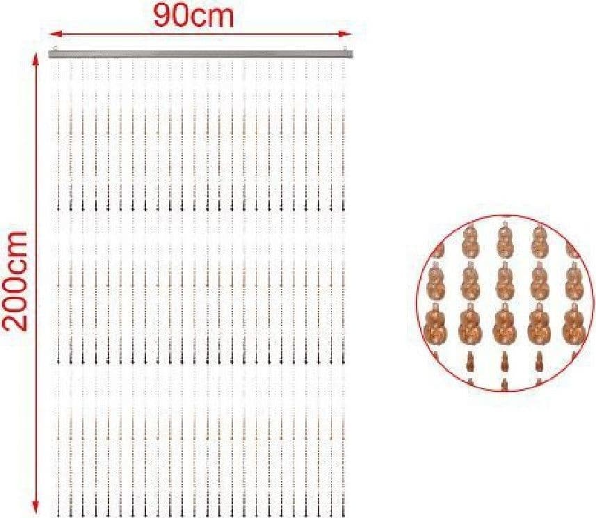 TENDA CON PERLINE COLORATE A FILI SUPPORTO PER PORTA 90X200CM MOSCHIERA 2002914 - 2