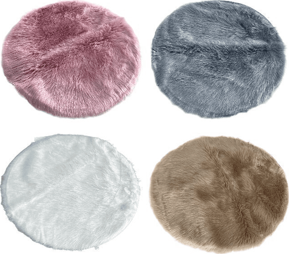 TAPPETO CUTE PELLICCIA FLUFFY VARI COLORI LIVING STANZA DA LETTO SALONE 90X90 CM - 2