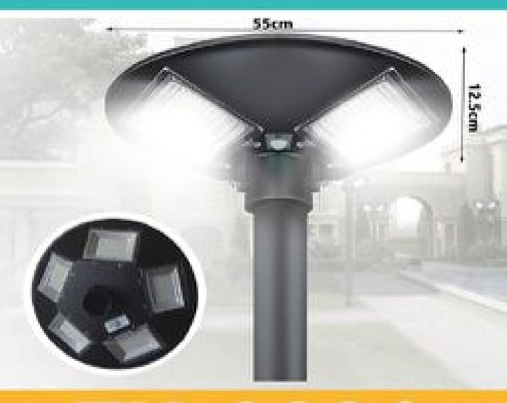 LAMPIONE FARO GIARDINO STRADALE CREPUSCOLARE UFO PANNELLO SOLARE LED 500W TX-8091 - 3