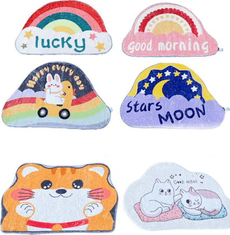 TAPPETO CUTE BAMBINI RAGAZZI STANZETTA CAMERETTA RESISTENTE ASSORBENTE 50X80 CM - 5