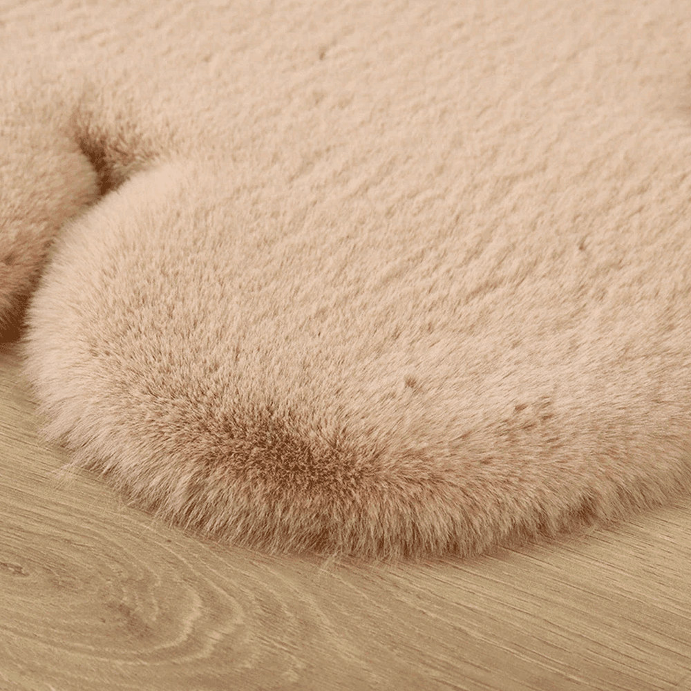 TAPPETO CUTE ORSETTO PELLICCIA FLUFFY VARI COLORI LIVING STANZA DA LETTO 90X120 - 4