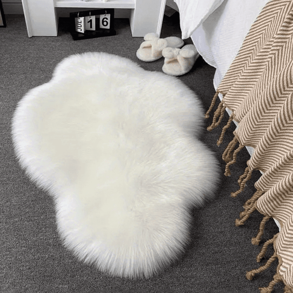 TAPPETO CUTE NUVOLA PELLICCIA FLUFFY VARI COLORI LIVING STANZA DA LETTO 83X113CM - 2