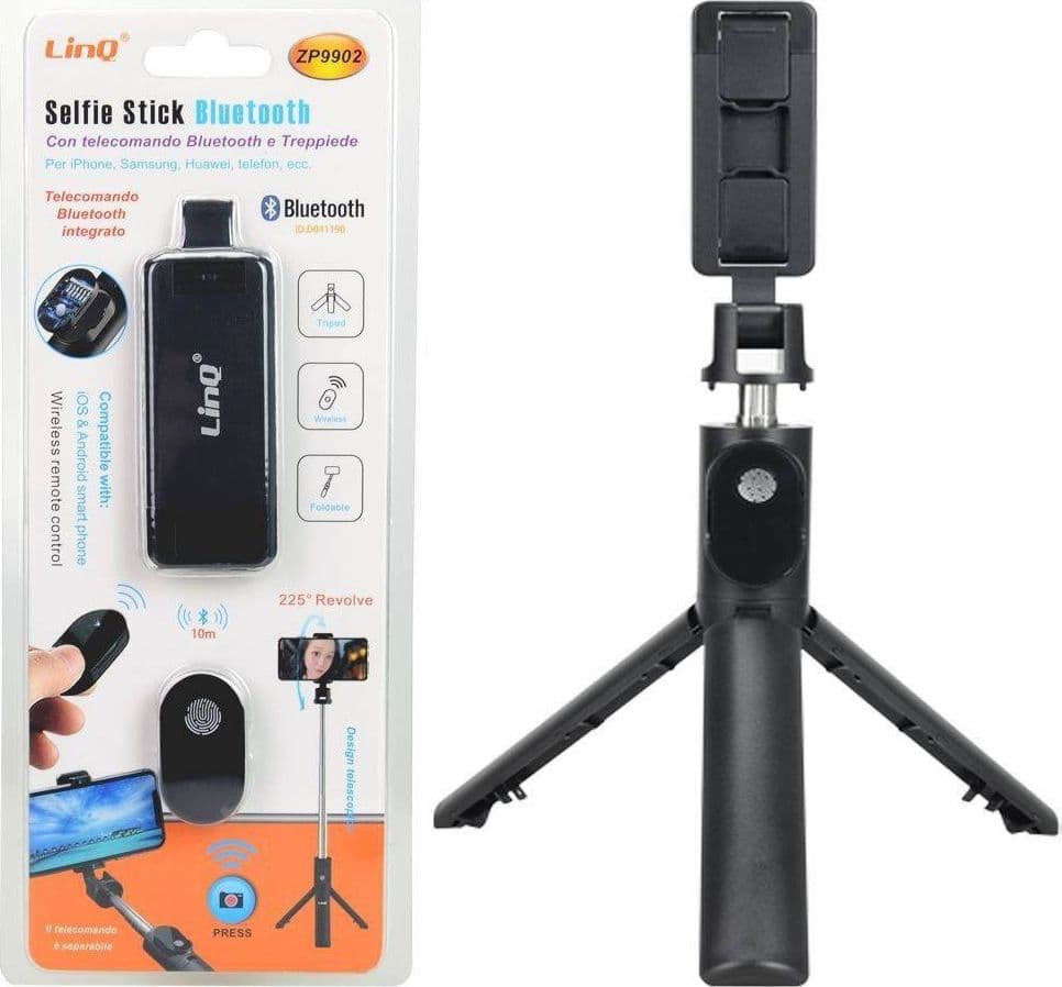 ASTA SUPPORTO SELFIE STICK JACK AUTOSCATTO ALLUNGABILE BASTONE BLUETOOTH ZP9902 - 2
