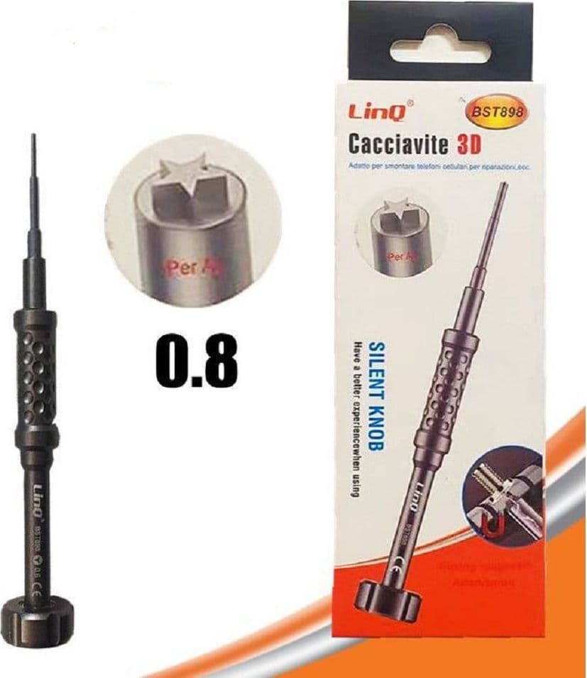 CACCIAVITE TORX 3D 0.8 PROFESSIONALE RIPARAZIONE SMARTPHONE CELLULARI BST898-0.8