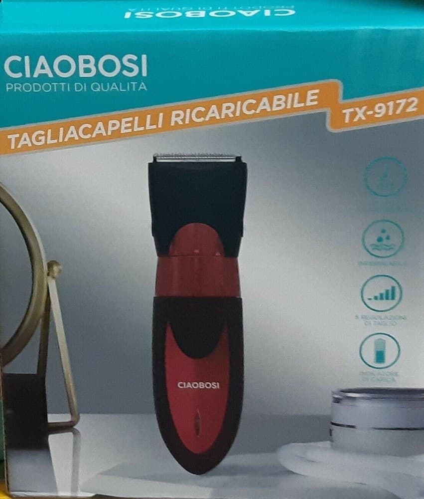 RASOIO TAGLIA CAPELLI ELETTRICO REGOLA BARBA BASETTE RICARICABILE 3 WATT TX-9172 - 5