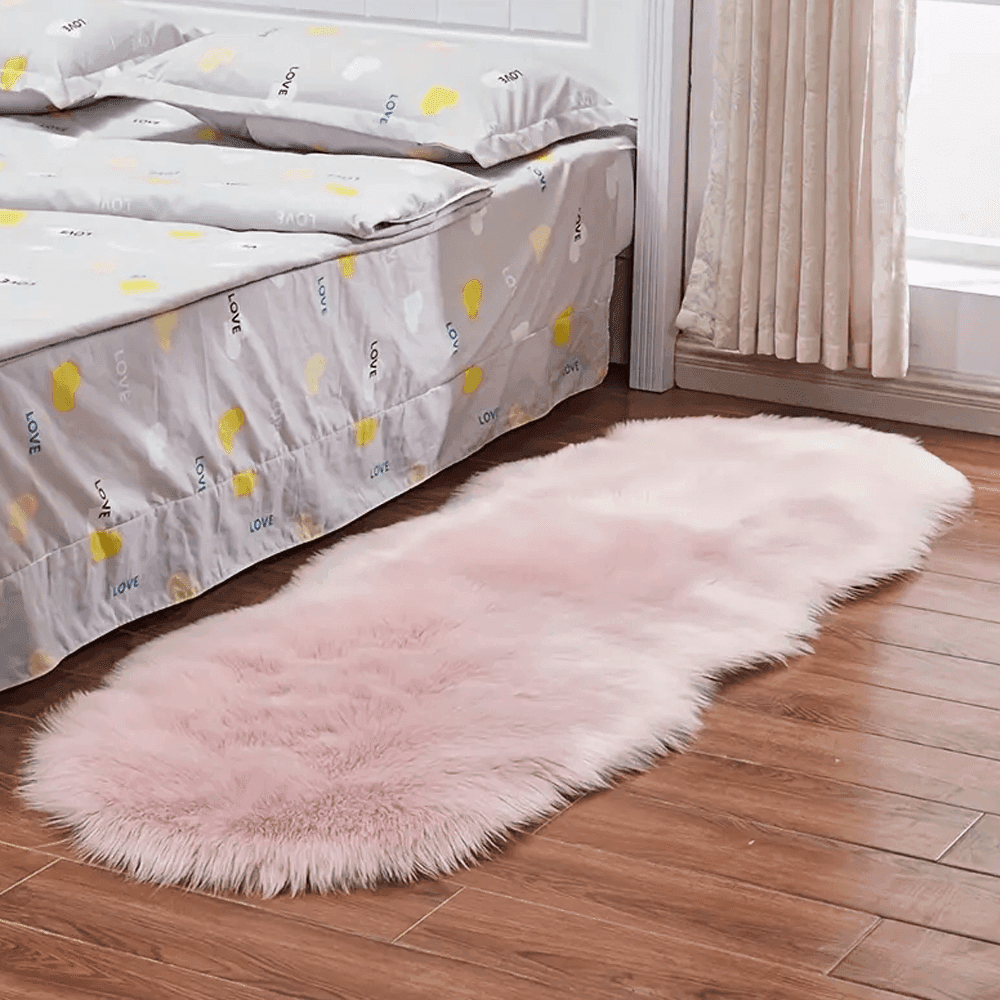 TAPPETO CUTE RETTANGOLARE PELLICCIA FLUFFY COLORI LIVING CAMERA LETTO 60X180 CM - 2