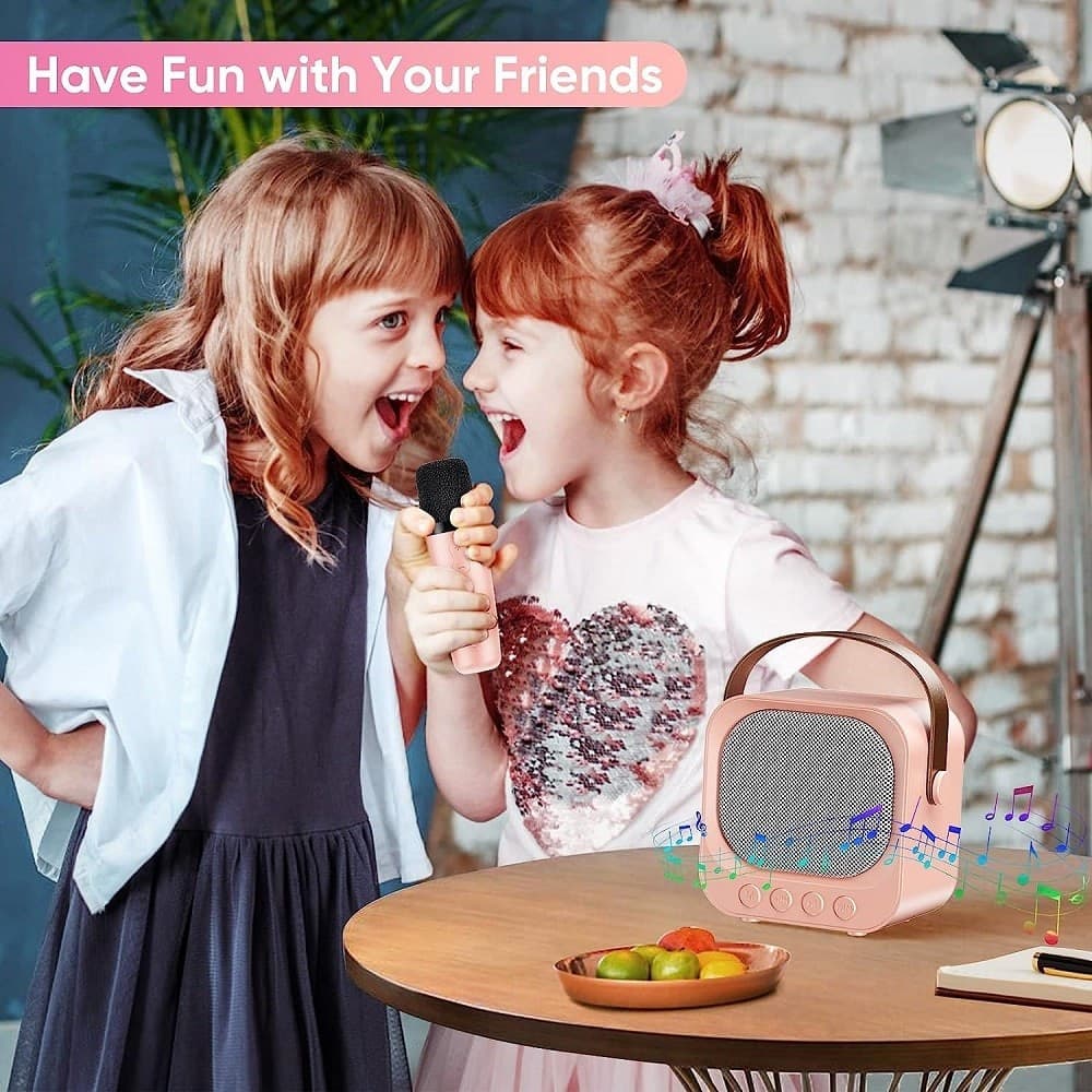 SISTEMA KARAOKE BLUETOOTH CON MICROFONO ALTOPARLANTE PORTATILE CON MANIGLIA AUDIO - 24