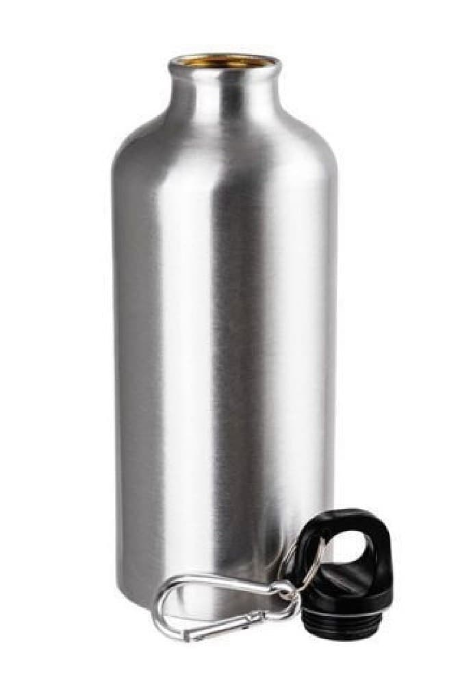 BORRACCIA BOTTIGLIA IN ALLUMINIO CON MOSCHETTONE CAPACITÀ 600ML 7.3X21CM 0224858 - 3