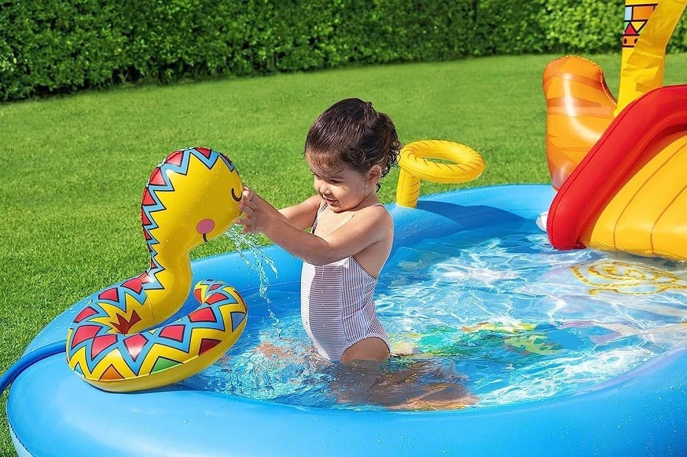PLAY CENTER PISCINA GONFIABILE BAMBINI SELVAGGIO WEST 2ANNI+ 264X188X140CM 53118 - 11