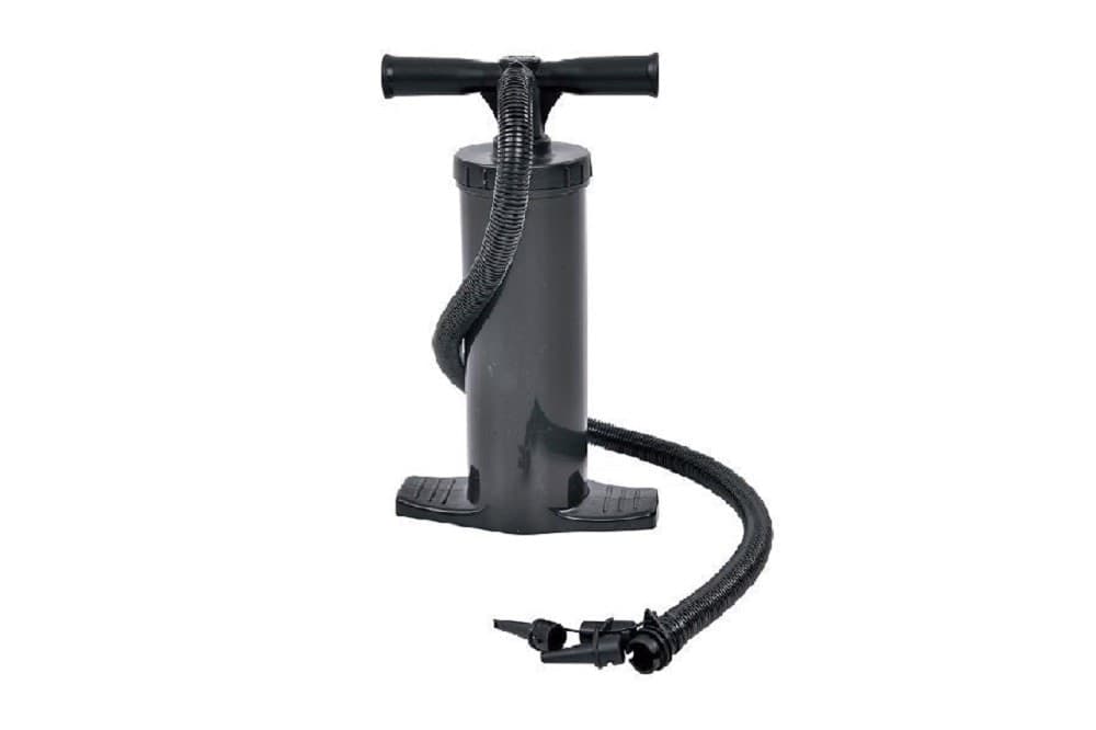 POMPA MANUALE A DOPPIA AZIONE 38X22X10CM NERO 2X1500CC CON ADATTATORI UNIVERSALI - 2