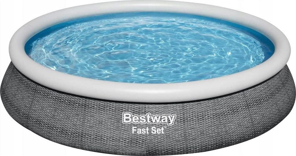 PISCINA FAST SET GONFIABILE ROTONDA RATTAN 457X84CM POMPA FILTRO CARTUCCIA 57313 - 3