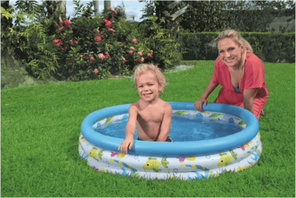 PISCINA A 3 ANELLI GONFIABILE ROTONDA 102X25CM PER BAMBINI +2 ANNI GIARDINO 51008 - 3