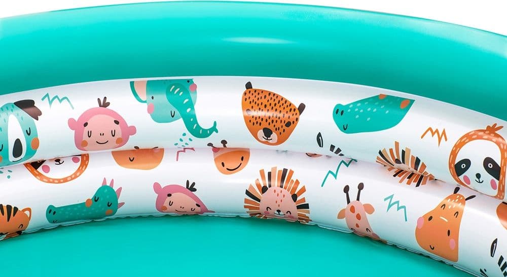 PISCINA A 3 ANELLI GONFIABILE ROTONDA 102X25CM PER BAMBINI +2 ANNI GIARDINO 51008 - 4