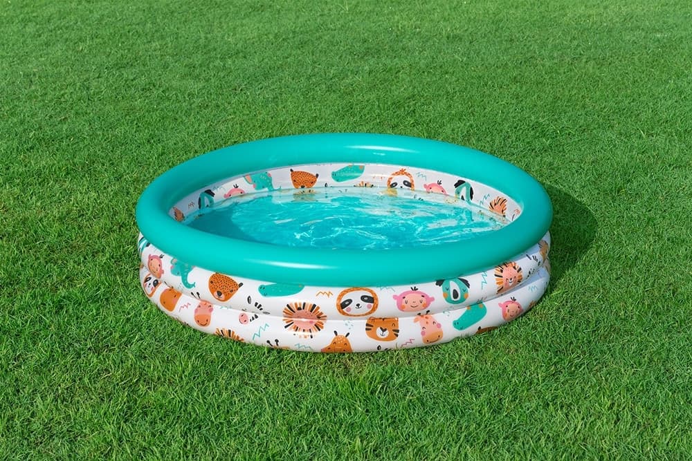PISCINA A 3 ANELLI GONFIABILE ROTONDA 102X25CM PER BAMBINI +2 ANNI GIARDINO 51008 - 5