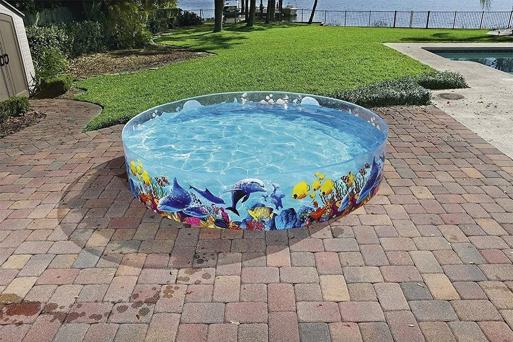 PISCINETTA PISCINA RIGIDA PVC PER BAMBINI 3 ANNI+ FANTASIA MARINA 244X46CM 55031 - 5