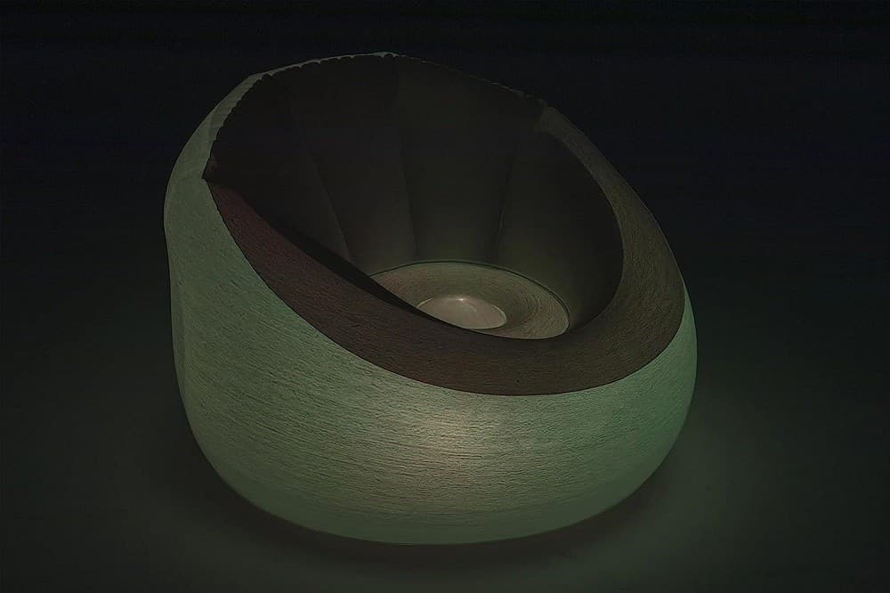 POUF GONFIABILE ROTONDO CON LUCE LED INTEGRATA 102 X 97 X 71 CM MULTICOLOR 75086 - 21
