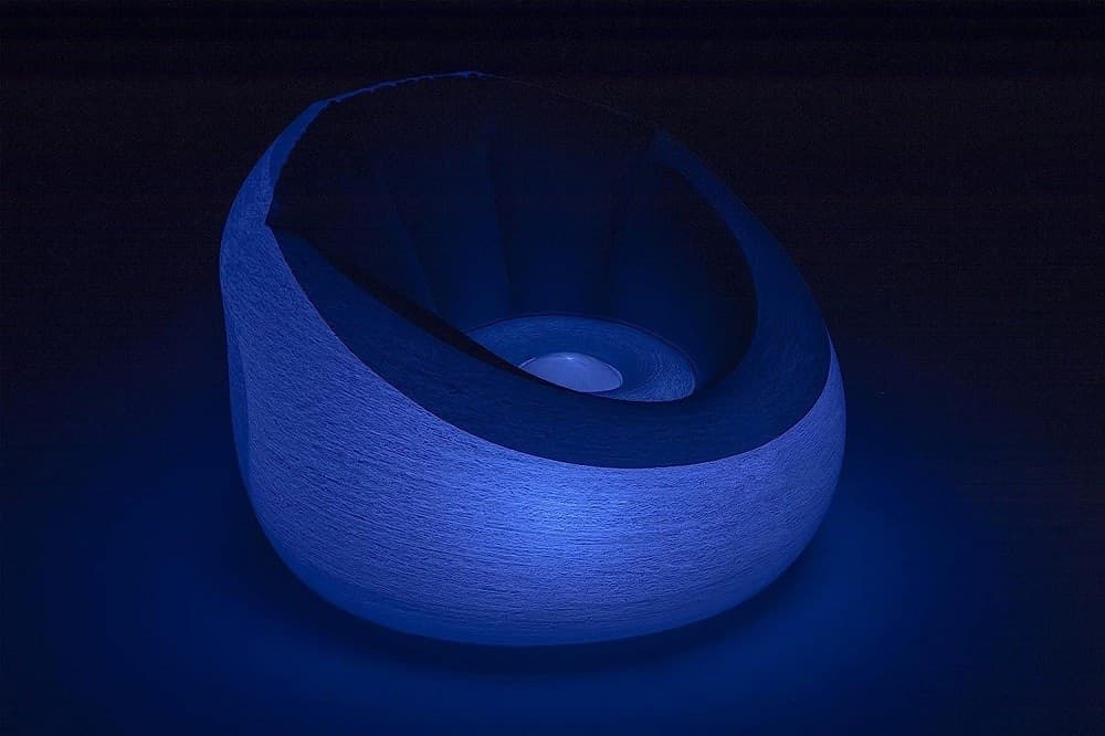 POUF GONFIABILE ROTONDO CON LUCE LED INTEGRATA 102 X 97 X 71 CM MULTICOLOR 75086 - 24