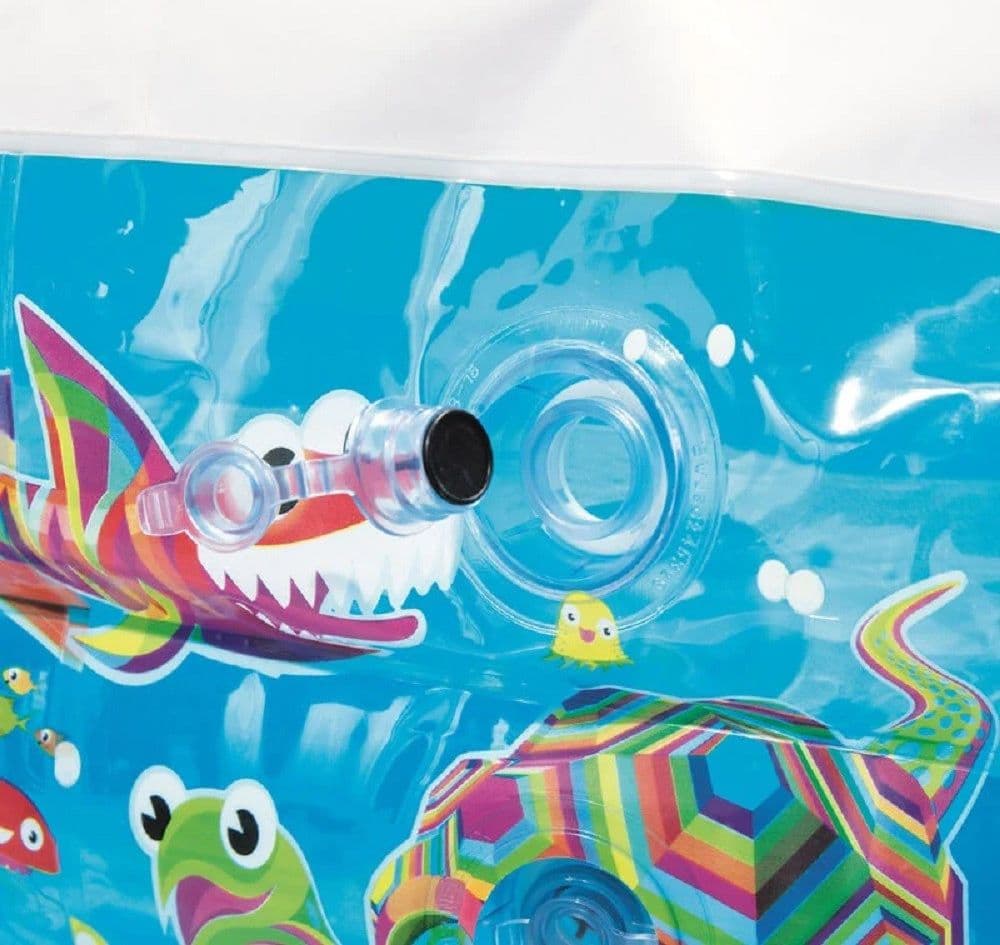 PISCINA GONFIABILE FAMILY RETTANGOLARE 3 ANELLI FANTASIA PESCI 229X152X56CM 54120 - 6