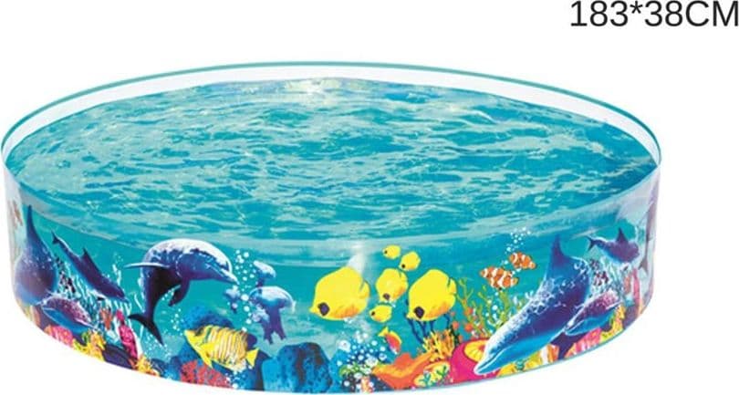 PISCINA PISCINETTA RIGIDA PER BAMBINI 2 ANNI+ FANTASIA MARINA 183 X 38 CM 55030 - 6