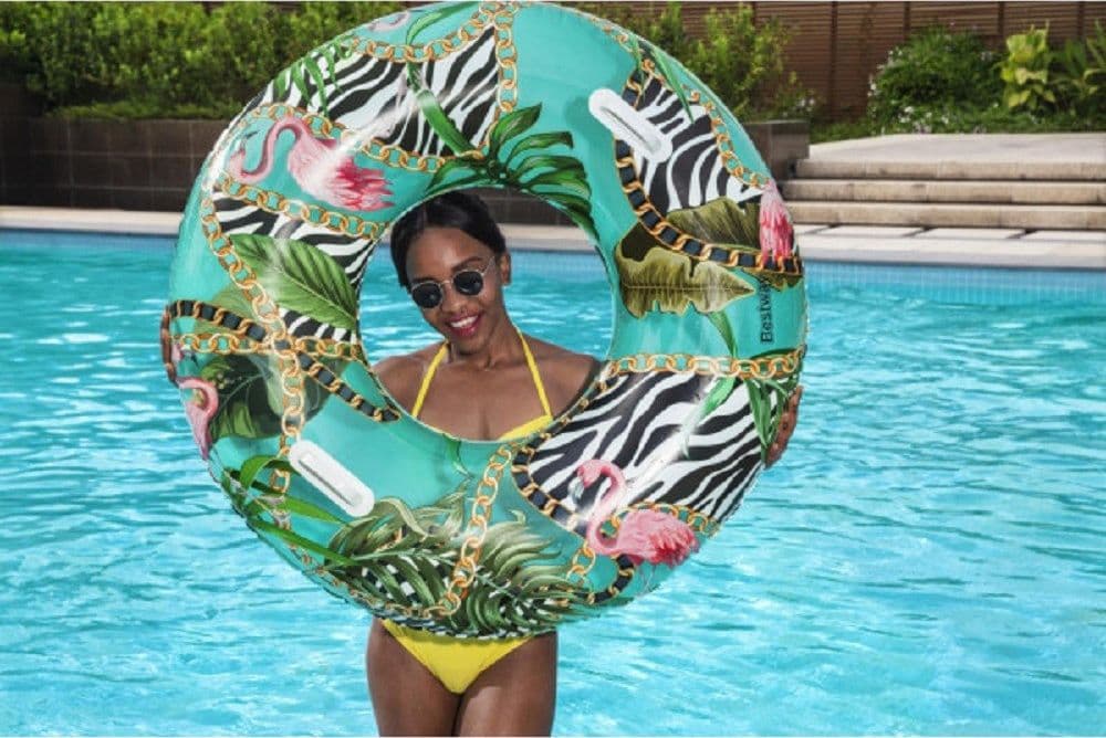 GONFIABILE SALVAGENTE FANTASIA FLOREALE 114 CM CON MANIGLIE PISCINA ESTATE 36302 - 9