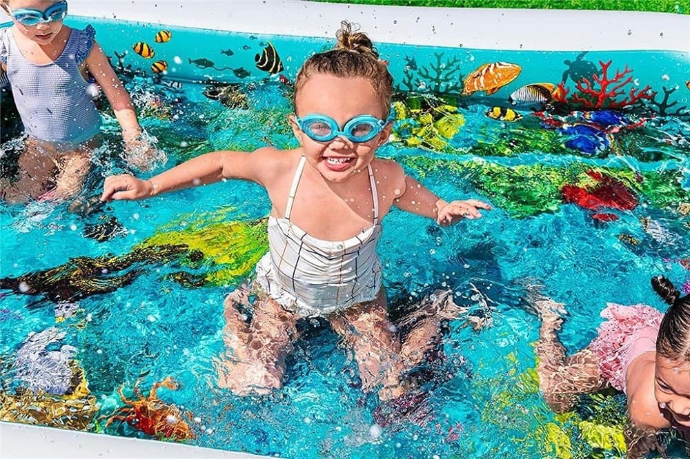 PISCINA AVVENTURA MARINA 3D 262X175X51CM RETTANGOLARE 2 ANELLI OCCHIALINI 3D 54177 - 8