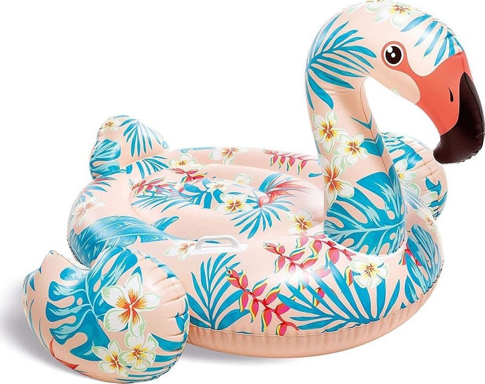 FENICOTTERO TROPICALE GONFIABILE CAVALCABILE 147X140X94CM MULTICOLORE MARE 57559 - 4