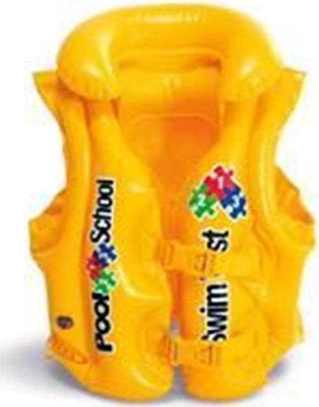 GIUBBOTTO GIUBBINO POOL SCHOOL SALVAGENTE GONFIABILE 50X47CM BAMBINI NUOTO 58660 - 6
