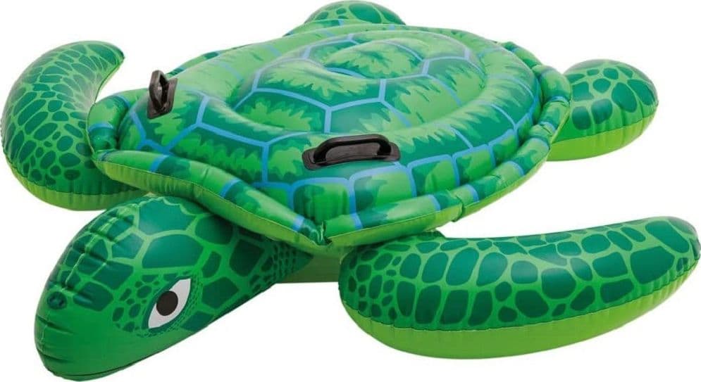 TARTARUGA CAVALCABILE GONFIABILE VERDE PER BAMBINI 150X127CM DUE MANIGLIE 57524 - 2