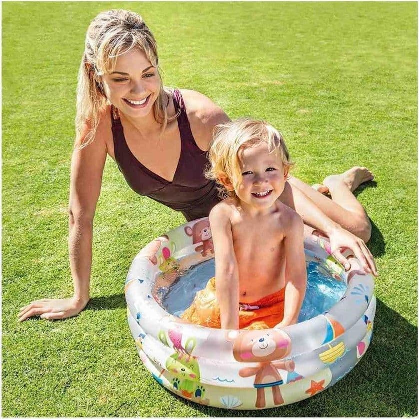 PISCINA GONFIABILE BABY POOL 3 ANELLI 61X22 CM PER BAMBINI ESTATE GIARDINO 57106 - 2