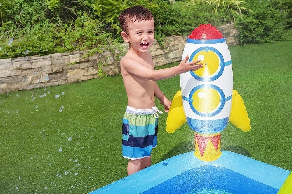 PLAY CENTER PICCOLO ASTRONAUTA GONFIABILE 228X206X84 CM PISCINA GIARDINO 53126 - 22