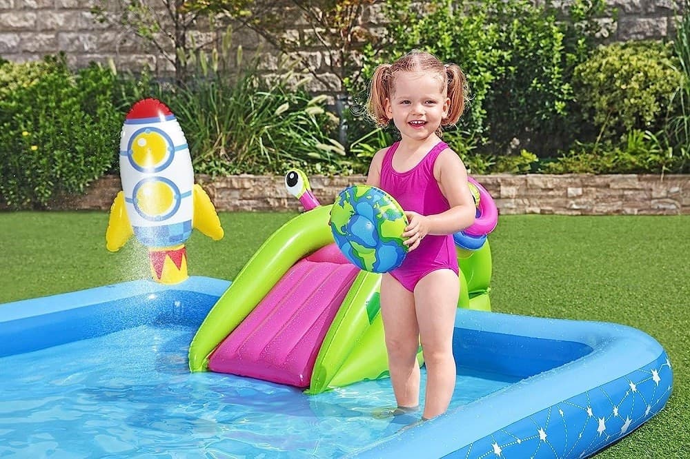 PLAY CENTER PICCOLO ASTRONAUTA GONFIABILE 228X206X84 CM PISCINA GIARDINO 53126 - 23