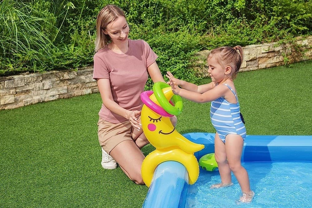 PLAY CENTER PICCOLO ASTRONAUTA GONFIABILE 228X206X84 CM PISCINA GIARDINO 53126 - 24